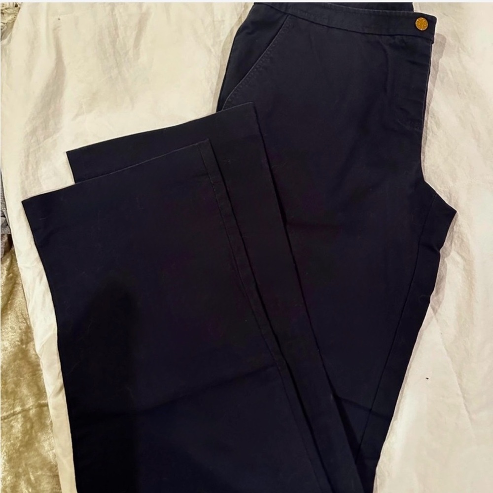 TORY BURCH NAVY LOW RISE SAILOR PANTS!!